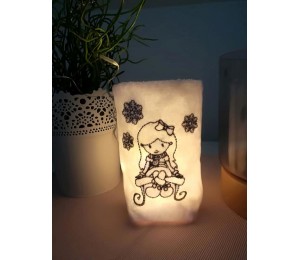 ITH Stickdatei - Lichtbeutel Wintergirls